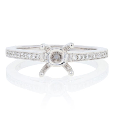 Semi-Mount Cathedral Solitaire Engagement Ring