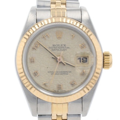 Rolex Oyster Perpetual Ladies Wristwatch 69173 Stainless & 18k Gold 1 Year Wnty