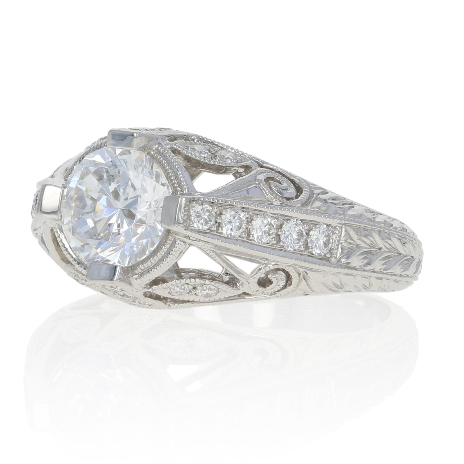 Semi-Mount Engagement Ring White Gold