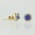 Tanzanite & Diamond Halo Stud Earrings  2.23ctw