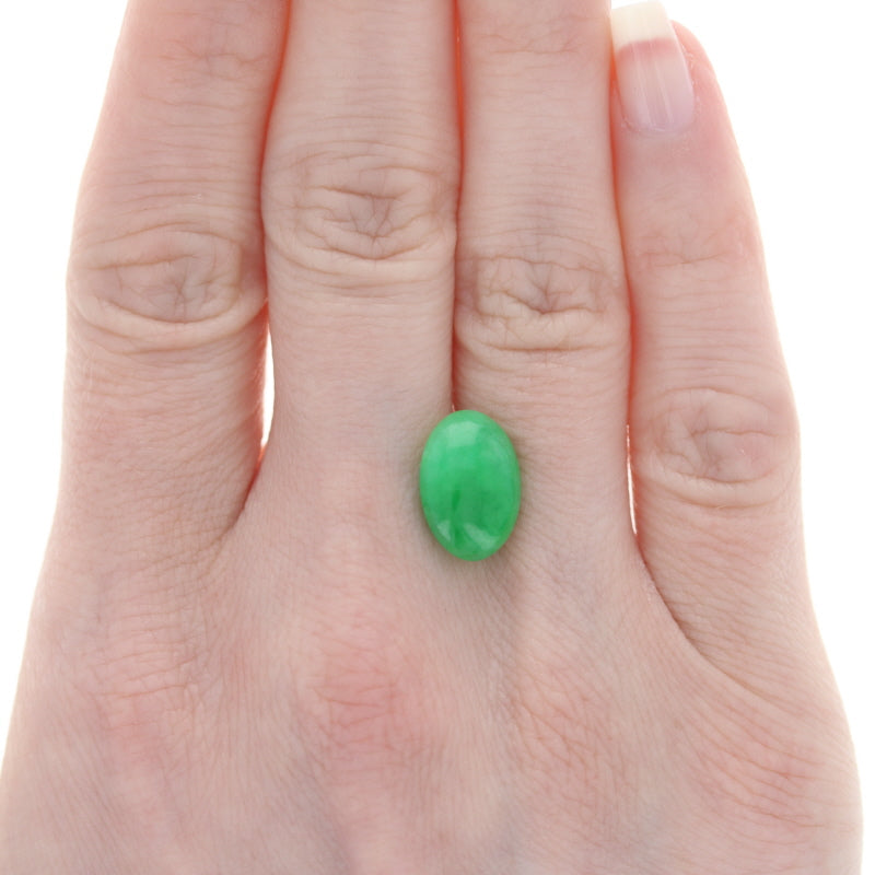 Loose Jadeite Oval Cabochon 6.05ct GIA