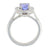 Tanzanite & Diamond Halo Ring Platinum