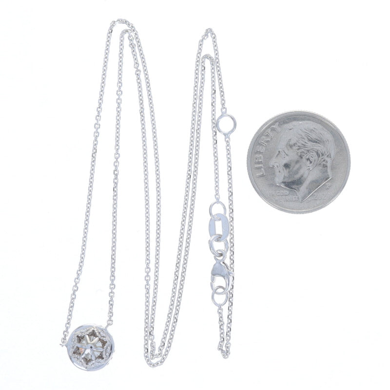 1.07ctw Diamond and Diamond Pendant Necklace White Gold