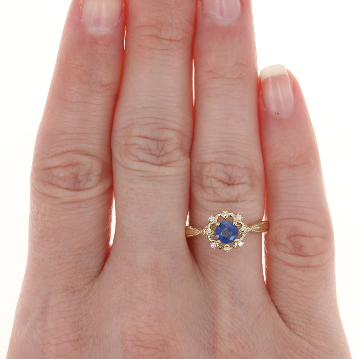 .75ct Sapphire & Diamond Ring Yellow Gold