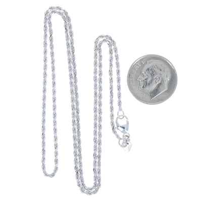 Rope Chain Necklace White Gold