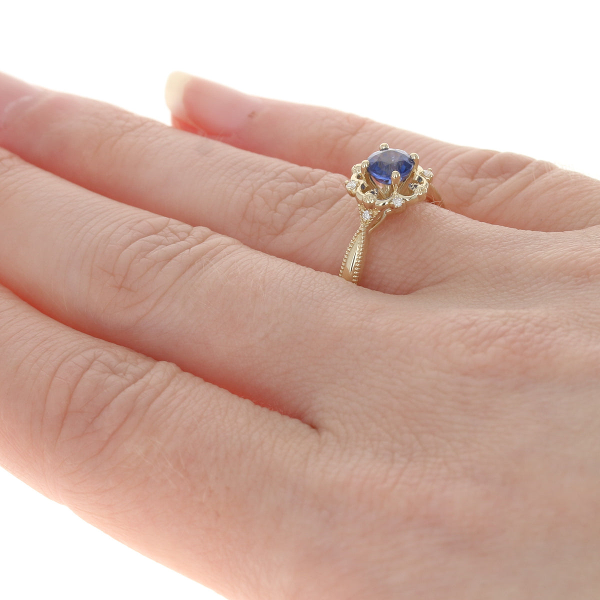 .75ct Sapphire & Diamond Ring Yellow Gold