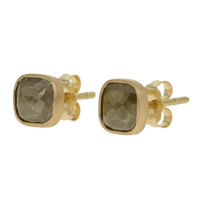 Rose Cut Rustic Diamond Earrings