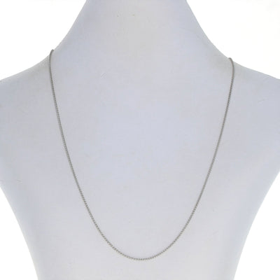 Platinum Wheat Chain Necklace 18"