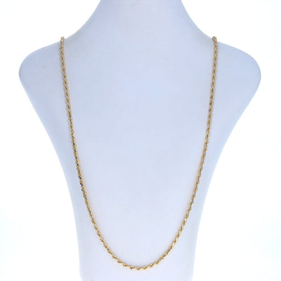 N/A N/A N/A Diamond Cut Rope Necklace Yellow Gold