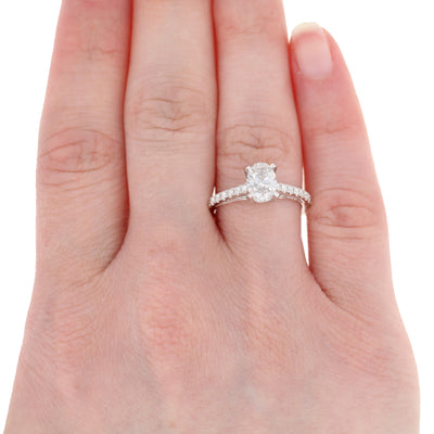 1.42ctw Oval Diamond Engagement Ring