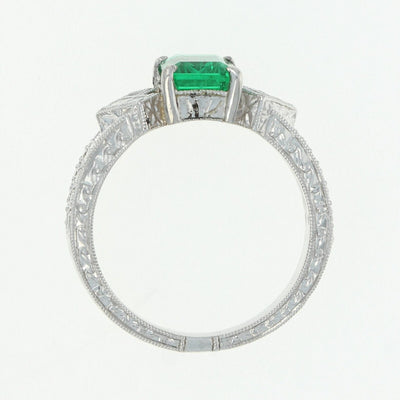 Emerald & Diamond Ring 1.53ctw