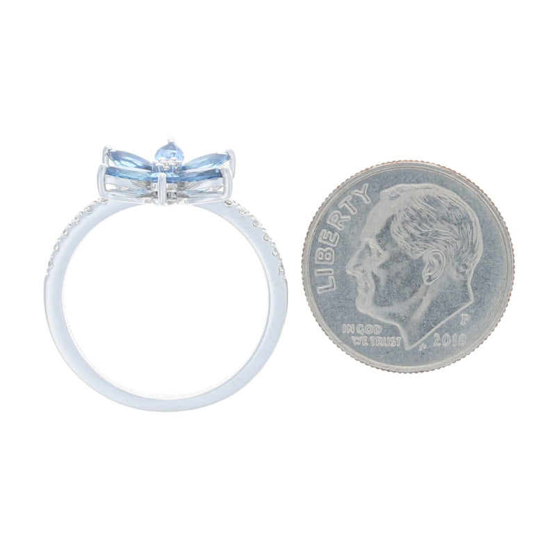 .65ctw Aquamarine & Diamond Ring White Gold