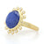 Lapis Lazuli/Moonstone & Diamond Ring Yellow Gold