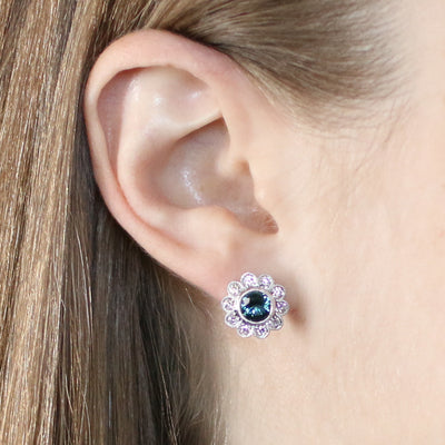 Tourmaline & Diamond Earrings 1.73ctw