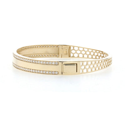 1.04ctw Diamond Bracelet Yellow Gold