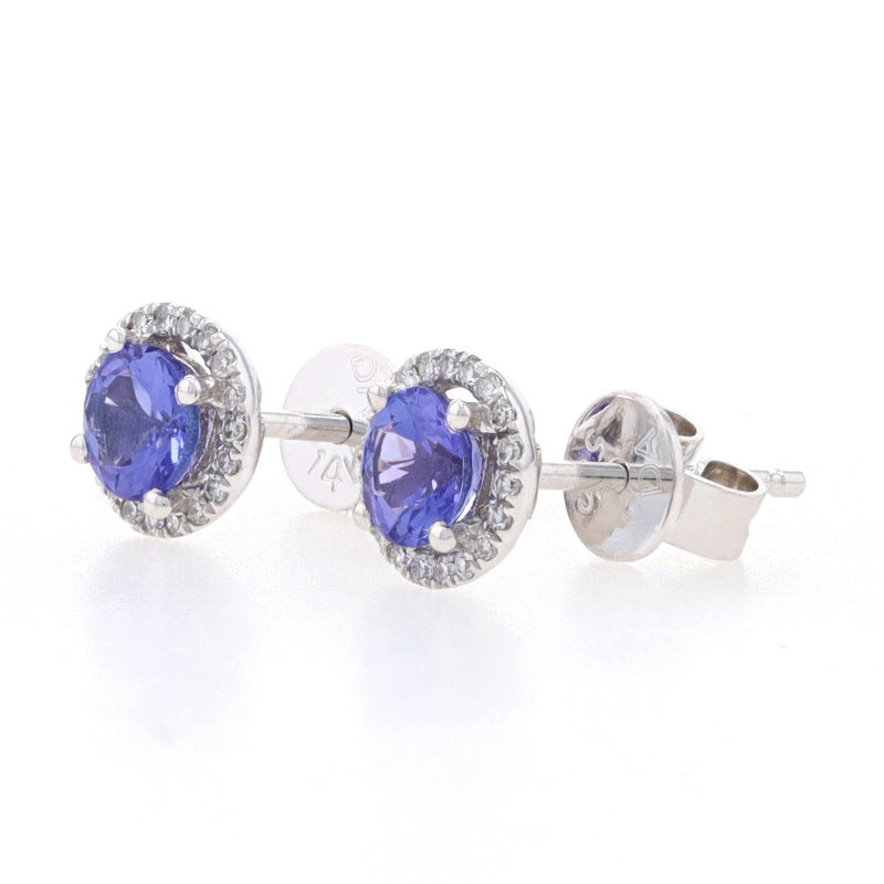.62ctw Tanzanite & Diamond Earrings White Gold
