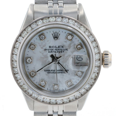 Rolex Oyster Perpetual Ladies Wristwatch 6917 Stainless Dias Automatic 1Yr Wnty