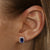 Sapphire & Diamond Halo Earrings