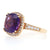 6.59ct Amethyst & Diamond Ring Yellow Gold