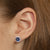 1.99ctw Sapphire and Diamond Earrings White Gold