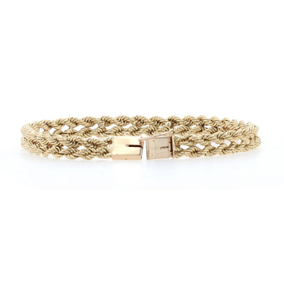 Double Rope Chain Bracelet Yellow Gold
