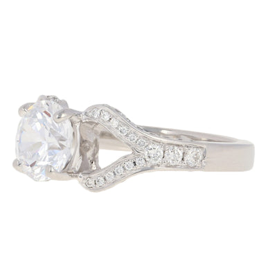 Semi-Mount Platinum Engagement Ring .38ctw