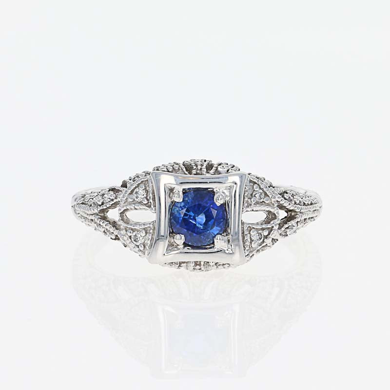 Sapphire & Diamond Ring  .74ctw