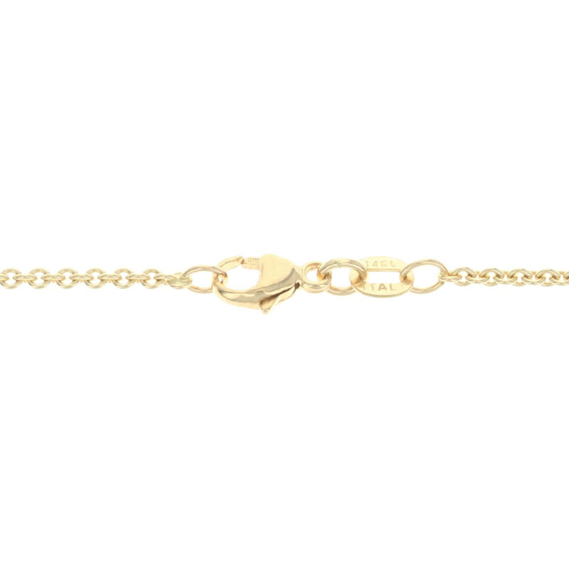 Diamond Carabiner Pendant Necklace Yellow Gold