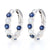 3.98ctw Sapphire & Diamond Earrings White Gold