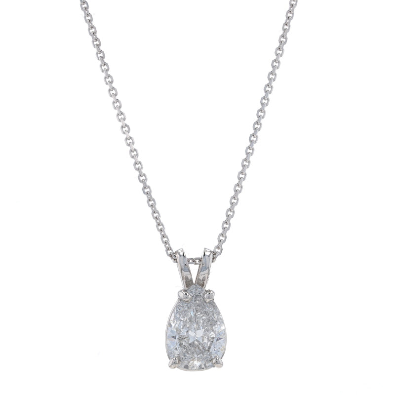 1.30ct Diamond Pendant Necklace White Gold