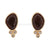 Nina Wynn Lilly Geode and Diamond Earrings Yellow Gold