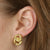 Circle Link Earrings Yellow Gold