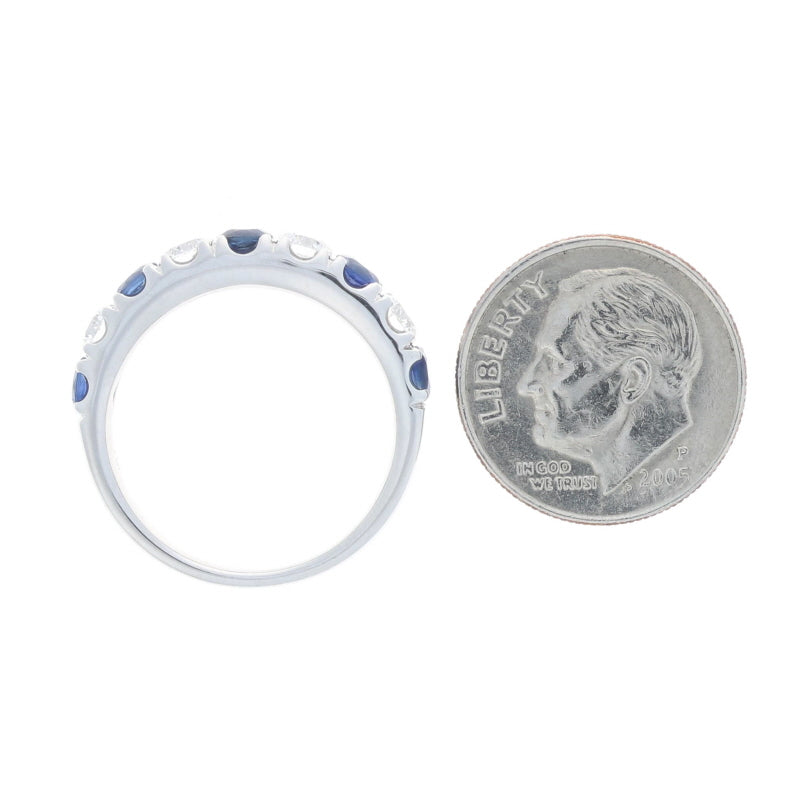 1.67ctw Sapphire & Diamond Ring White Gold