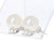 10mm Cultured Pearl & Diamond Earrings White Gold