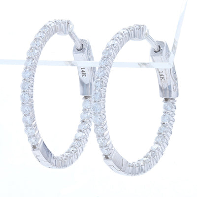1.06ctw Diamond Earrings White Gold
