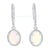 .98ctw Opal & Diamond Earrings White Gold