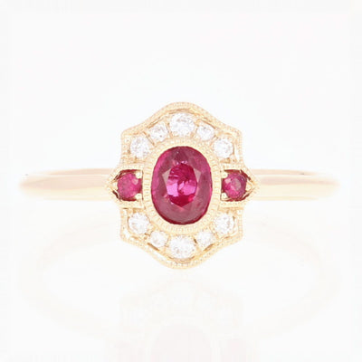 Ruby & Diamond Ring  .61ctw