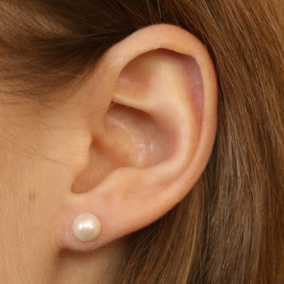Freshwater Pearl Earrings White Gold