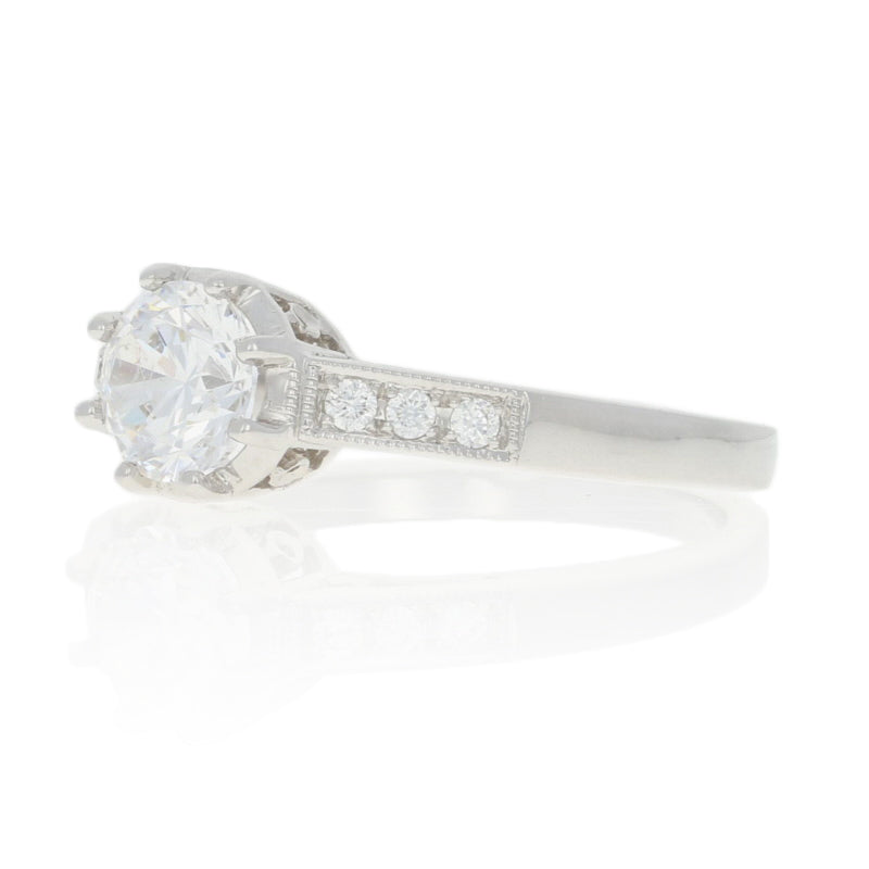 Semi-Mount Engagement Ring White Gold