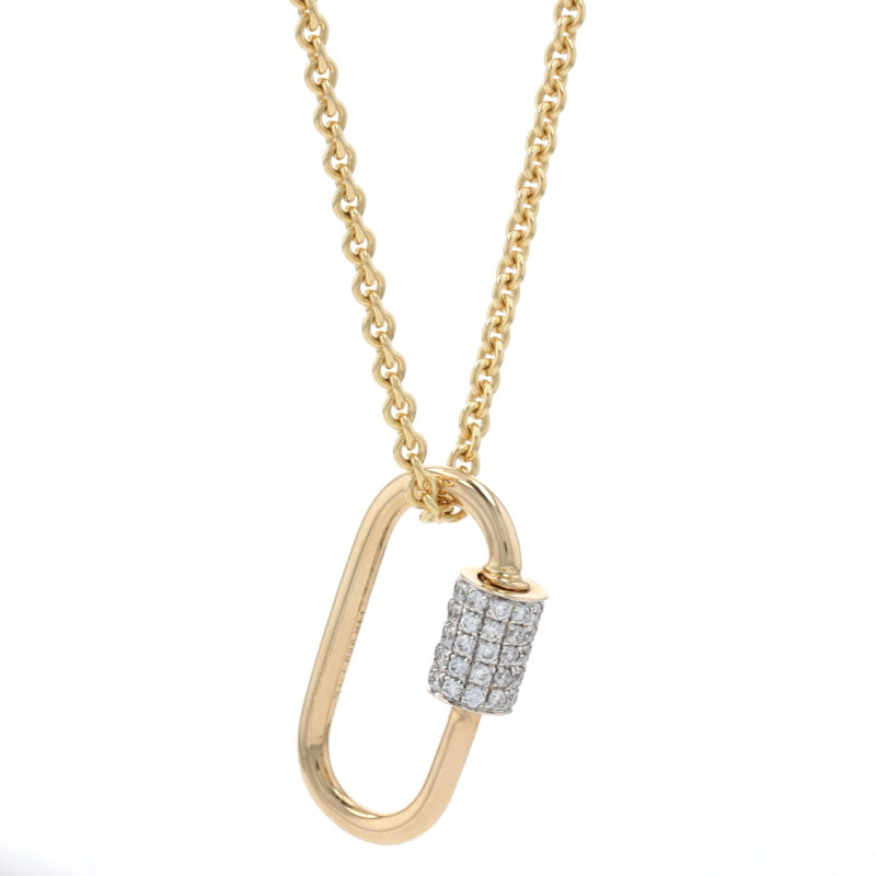 CRB7215800 - Diamants Légers necklace, SM - Yellow gold, diamond