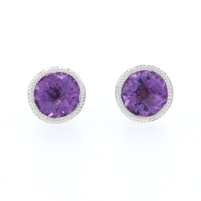 Amethyst Stud Earrings