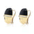 Onyx & Diamond Earrings Yellow Gold