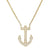.20ctw Diamond Anchor Necklace Yellow Gold