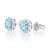 1.14ctw Blue Topaz & Diamond Earrings White Gold