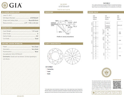 Loose Genuine Diamond GIA 1.31 Carat