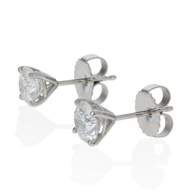 1.53ctw Diamond Earrings White Gold