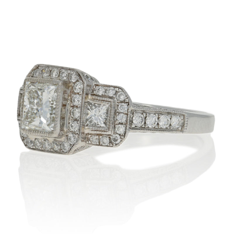 1.95ctw Diamond Engagement Ring White Gold