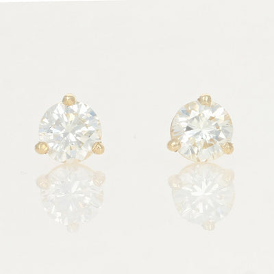 NEW Diamond Stud Earrings - 14k Yellow Gold Women's .65ctw Round Polished FIne