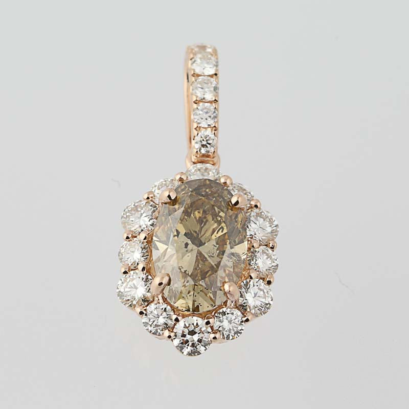 Diamond Halo Pendant 1.93ctw