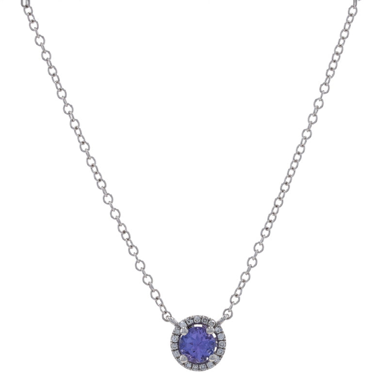 .31ct Tanzanite & Diamond Necklace White Gold